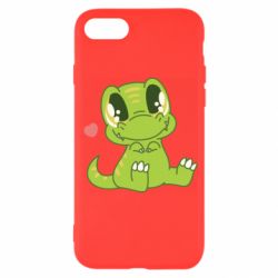 Чехол для iPhone SE 2020 Cute dinosaur - PrintSalon