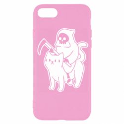 Чохол для iPhone SE 2020 Death and cat - PrintSalon