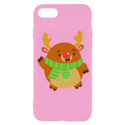 Чехол для iPhone SE 2020 Deer in a scarf - PrintSalon