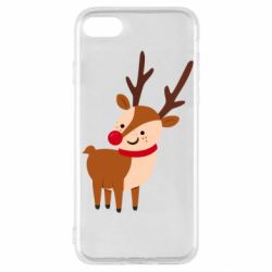 Чехол для iPhone SE 2020 Deer with red nose - PrintSalon