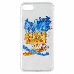 Чехол для iPhone SE 2020 Горящий гербу Украины - PrintSalon