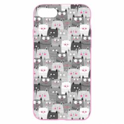 Чохол для iPhone SE 2020 Gray cats pattern - PrintSalon