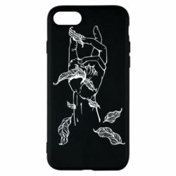 Чехол для iPhone SE 2020 Hand with leafs - PrintSalon