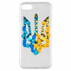 Чохол для iPhone SE 2020 Тризуб квіти Україна - PrintSalon
