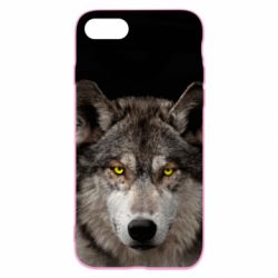 Чохол для iPhone SE 2020 Wolf with yellow eyes - PrintSalon