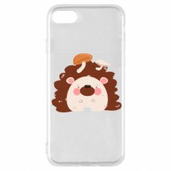 Чехол для iPhone SE 2022 Hedgehog with mushrooms - PrintSalon