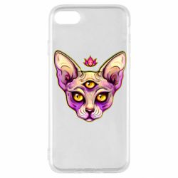 Чехол для iPhone SE 2022 Котик сфинкс розовый - PrintSalon
