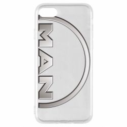 Чехол для iPhone SE 2022 Man metallic logo - PrintSalon