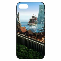 Чехол для iPhone SE 2022 Minecraft beautiful town - PrintSalon