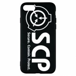Чохол для iPhone SE 2022 SCP logo text - PrintSalon