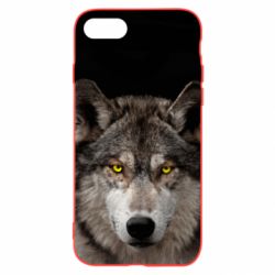 Чохол для iPhone SE 2022 Wolf with yellow eyes - PrintSalon