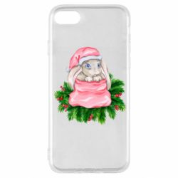 Чехол для iPhone SE 2022 Заяц Новогодний - PrintSalon