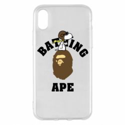 Чехол для iPhone X/Xs A bathing ape peanuts - PrintSalon