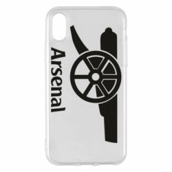 Чехол для iPhone X/Xs Arsenal simple logo - PrintSalon