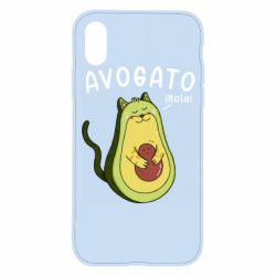 Чехол для iPhone X/Xs Avogato Cat - PrintSalon