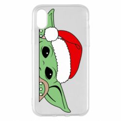Чохол для iPhone X/Xs Baby Yoda Santa - PrintSalon