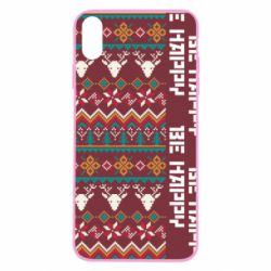 Чохол для iPhone X/Xs Be Happy - Deers Pattern - PrintSalon