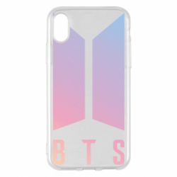 Чехол для iPhone X/Xs BTS gradient logo - PrintSalon