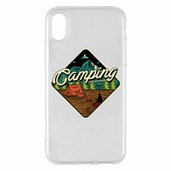 Чехол для iPhone X/Xs Camping and forest - PrintSalon