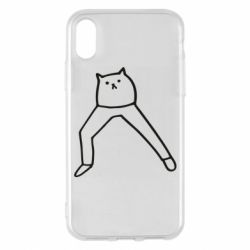 Чехол для iPhone X/Xs Cat in pants - PrintSalon