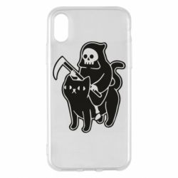 Чохол для iPhone X/Xs Death and cat - PrintSalon
