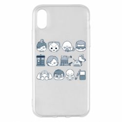 Чехол для iPhone X/Xs Doctor who icons - PrintSalon