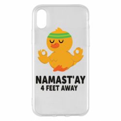 Чехол для iPhone X/Xs Duck Namast'ay Away - PrintSalon