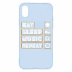 Чехол для iPhone X/Xs Eat sleep dj repeat. - PrintSalon