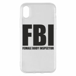 Чехол для iPhone X/Xs FBI - Female Body Inspector - PrintSalon
