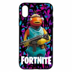 Чехол для iPhone X/Xs Fishstick With A Gun - PrintSalon