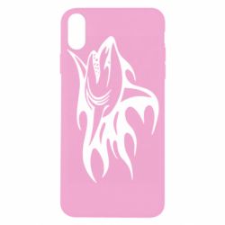 Чехол для iPhone X/Xs Flaming shark - PrintSalon