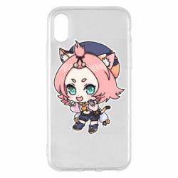 Чехол для iPhone X/Xs Genshin Impact chibi Diona - PrintSalon