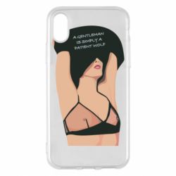 Чехол для iPhone X/Xs Gentleman Is Simply A Patient Wolf - PrintSalon