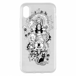 Чехол для iPhone X/Xs Герои Хаяо Миядзаки - PrintSalon