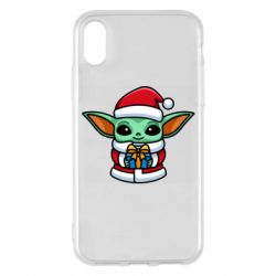 Чехол для iPhone X/Xs Grogu Santa Claus - PrintSalon