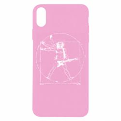 Чехол для iPhone X/Xs Guitarist Da Vinci - PrintSalon