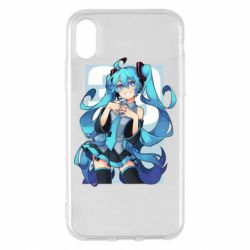 Чехол для iPhone X/Xs Hatsune Miku art - PrintSalon