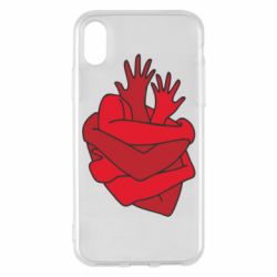 Чехол для iPhone X/Xs Heart out of hands - PrintSalon