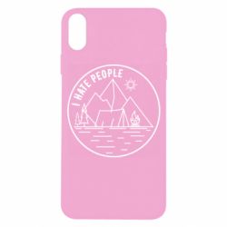 Чехол для iPhone X/Xs I hate people - camper - PrintSalon