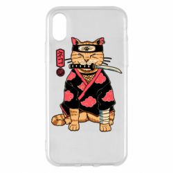 Чехол для iPhone X/Xs Japanese Akatsuki cat - PrintSalon