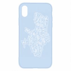 Чехол для iPhone X/Xs Map Ukraine - PrintSalon