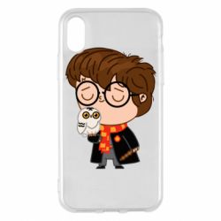 Чехол для iPhone X/Xs Милый Гарри с совой - PrintSalon