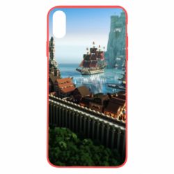 Чехол для iPhone X/Xs Minecraft beautiful town