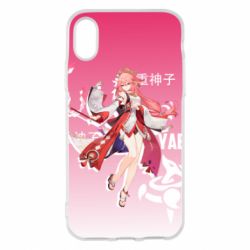 Чохол для iPhone X/Xs Mischievous Yae Miko - PrintSalon