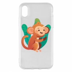 Чехол для iPhone X/Xs Monkey. Fuck You-PrintSalon Чехол для iPhone X/Xs Monkey. Fuck You