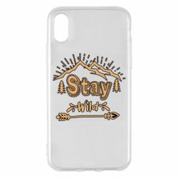 Чехол для iPhone X/Xs Mountains - Stay Wild - PrintSalon
