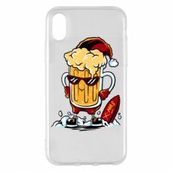 Чехол для iPhone X/Xs New Year's beer - PrintSalon