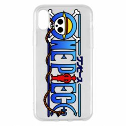Чехол для iPhone X/Xs One Piece Logo Skull - PrintSalon