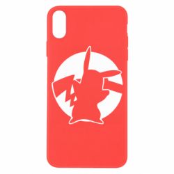 Чехол для iPhone X/Xs Pikachu silhouette