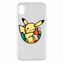 Чехол для iPhone X/Xs Pikachu with ketchup - PrintSalon